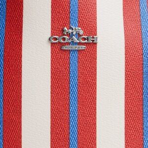 Small City Tote With Stripe Print